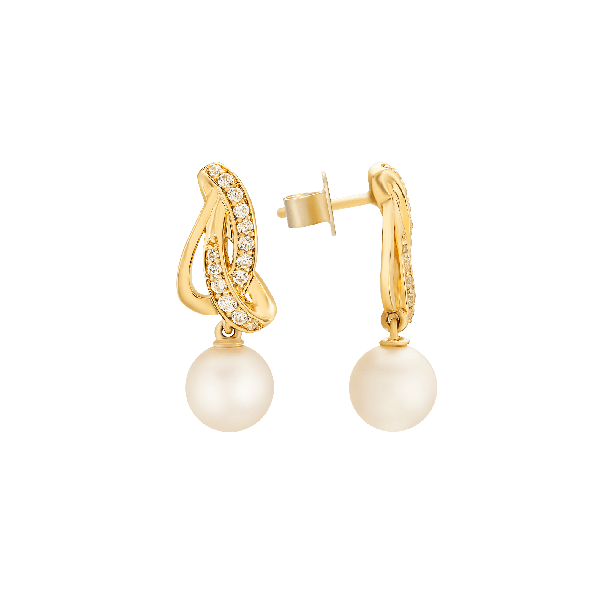 Bông tai Vàng 18K đính Ngọc trai